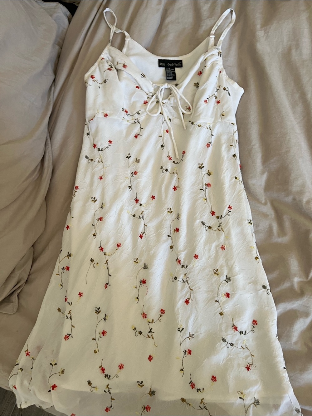 Embroidered Floral Y2K Dress